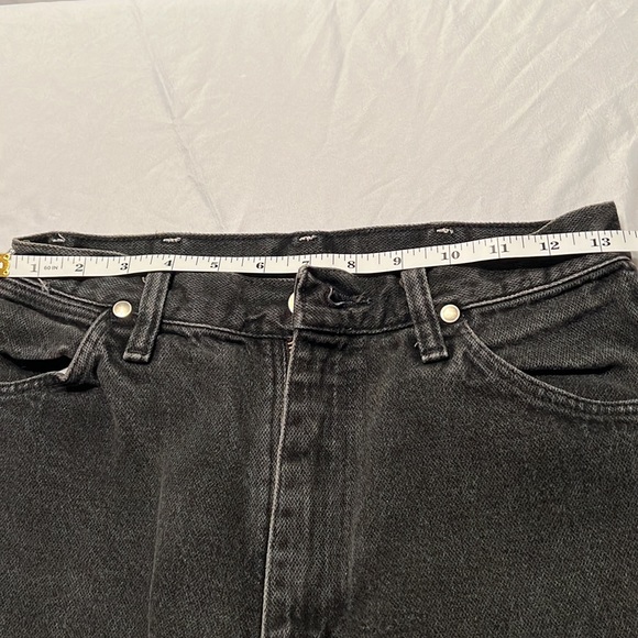 Bareback Wrangler Jeans Sz 9/10x36 Washed Black 100%Cotton Jeans RARE Old School - Picture 10 of 10
